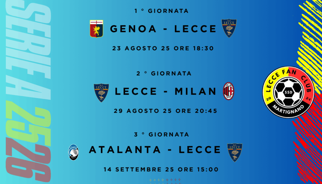 Serie A, Genoa e Lecce apriranno le danze